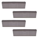 Set 4 jardiniere decorative, cafeniu, 68.5x17.3x15 cm, Ratolla Case P GartenVIP DiyLine
