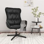 Scaun de relaxare, negru, piele ecologică GartenMobel Dekor