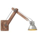 Lampă de perete, stil industrial, argintiu, rotund, E27 GartenMobel Dekor