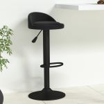 Scaun de bar, negru, catifea GartenMobel Dekor