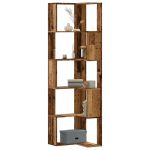 Bibliotecă 5 niveluri lemn vechi 50x50x179cm lemn prelucrat GartenMobel Dekor