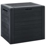 Ladă depozitare de grădină antracit 58,5x46x55 cm polipropilenă GartenMobel Dekor