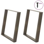 Picioare pentru masă în formă de U 2 buc Oțel natural Oțel GartenMobel Dekor