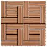 Plăci de pardoseală, 22 buc., maro, 30 x 30 cm, WPC, 2 mp GartenMobel Dekor