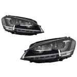 Faruri 3D LED VW Golf VII (2012-2017) R-Line LED Semnalizare Dinamica Performance AutoTuning