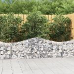 Coșuri gabion arcuite 14 buc, 200x30x60/80 cm, fier galvanizat GartenMobel Dekor