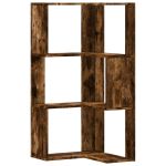 Bibliotecă 3 niveluri stejar fumuriu 50x50x102cm lemn prelucrat GartenMobel Dekor