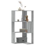 Bibliotecă cu 3 niveluri gri sonoma 50x50x102 cm lemn prelucrat GartenMobel Dekor
