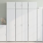 Dulap înalt, alb, 70x42,5x185 cm, lemn prelucrat GartenMobel Dekor
