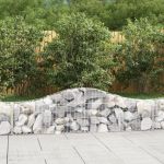 Coșuri gabion arcuite 12 buc, 200x30x40/60 cm, fier galvanizat GartenMobel Dekor
