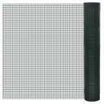 Plasă de sârmă găini, verde, 25 x 1 m, oțel galvanizat cu PVC GartenMobel Dekor