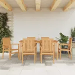 Set mobilier de grădină, 7 piese, lemn masiv de tec GartenMobel Dekor