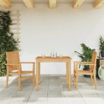 Scaune grădină stivuibile 2 buc. 56,5x57,5x91 cm lemn masiv tec GartenMobel Dekor