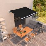 Copertină retractabilă automat, antracit, 300x250 cm GartenMobel Dekor