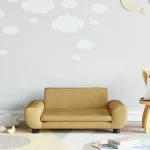 Canapea pentru copii, maro, 70x45x33 cm, catifea GartenMobel Dekor