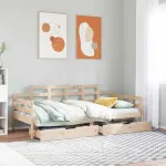 Pat de zi cu sertare, 90x190 cm, lemn masiv de pin GartenMobel Dekor