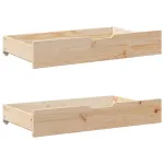 Sertare de pat cu roți, 2 buc., 90x55x16 cm, lemn masiv de pin GartenMobel Dekor