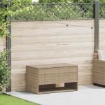 Cutie de perne de exterior Bej 100x55x55,5 cm Poly Rattan GartenMobel Dekor