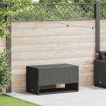 Cutie de perne de exterior Negru 100x55x55,5 cm Poly Rattan GartenMobel Dekor