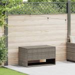 Cutie de perne de exterior gri 100x55x55,5 cm Poly Rattan GartenMobel Dekor