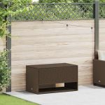 Cutie de perne de exterior maro 100x55x55,5 cm Poly Rattan GartenMobel Dekor