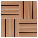 Plăci de pardoseală, 22 buc., culoare tec, 30x30 cm, WPC, 2 mp GartenMobel Dekor