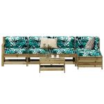 Set canapea de grădină, 6 piese, lemn de pin tratat GartenMobel Dekor