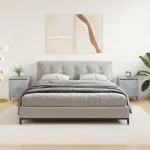 Noptiere, 2 buc., gri beton, 40x30x50 cm, lemn compozit GartenMobel Dekor