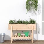 Strat înălțat de grădină, 101x30x69 cm, lemn masiv de pin GartenMobel Dekor
