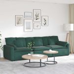 Canapea modulară cu perne, verde închis GartenMobel Dekor