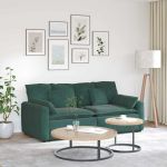 Canapea modulară cu perne, verde închis GartenMobel Dekor