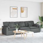 Canapea modulară cu perne Gri închis GartenMobel Dekor