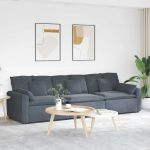 Canapea modulară cu perne Gri închis GartenMobel Dekor