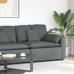 Modul modular capăt pentru cotieră canapea cu perne gri închis GartenMobel Dekor