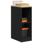 Dulap depozitare garaj negru 30x51x85 cm lemn masiv de pin GartenMobel Dekor