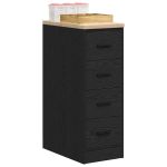 Dulap depozitare garaj negru 30x51x85 cm lemn masiv de pin GartenMobel Dekor