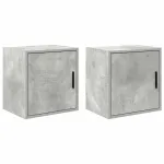 Dulapuri de perete de garaj 2 buc. Lemn prelucrat gri beton GartenMobel Dekor