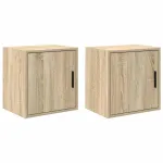 Dulapuri de perete de garaj 2 buc. Lemn prelucrat stejar Sonoma GartenMobel Dekor