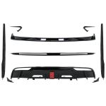 Pachet Exterior Complet de Extensii Tesla Model 3 (2023-up) Prelungire Bara Fata cu Difuzor de aer si Eleron Negru Lucios Performance AutoTuning