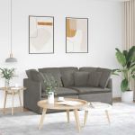Canapea modulară cu perne, gri deschis, țesătură velur GartenMobel Dekor