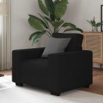 Canapea Scaun Negru 60 cm Tesatura GartenMobel Dekor