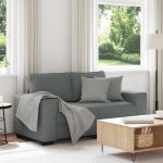 Canapea cu 2 locuri, țesătură gri închis, 120 cm GartenMobel Dekor