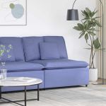 Modul central canapea modulară cu perne, albastru jeans, 100 cm GartenMobel Dekor