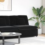 Modul central de canapea modulară cu perne, negru, 100 cm GartenMobel Dekor