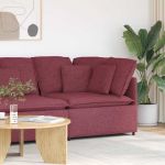Modul modular de colț pentru canapea cu perne, roșu vin, 100 cm GartenMobel Dekor