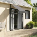 Copertină retractabilă, antracit, 100x150 cm, textil și oțel GartenMobel Dekor