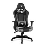 Scaun gri de gaming - cu pernă de talie și pernă pentru cap Best CarHome