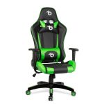 Scaun verde de gaming - cu pernă de talie și pernă pentru cap Best CarHome