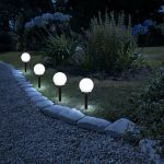 Lampa solara LED - sferică, alb rece - Ø10 cm Best CarHome