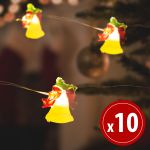 Șir de lumini LED - formă de clopoței - 2,2 metri - 10 LEDuri - alb cald - 2 x AA Best CarHome